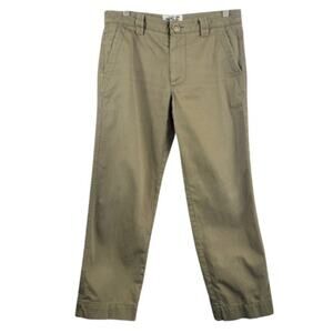 NSF Khaki Pant 100% Cotton Brown Women's Size 31 HEMMED SHORT